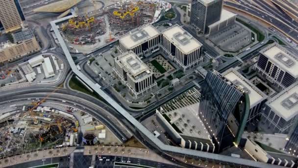 Dubai Desde Top Vertical Pan — Vídeo de stock