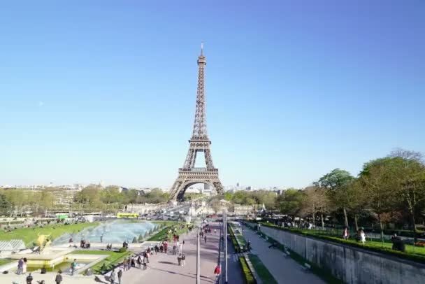Eiffeltornet Vacker Dag — Stockvideo