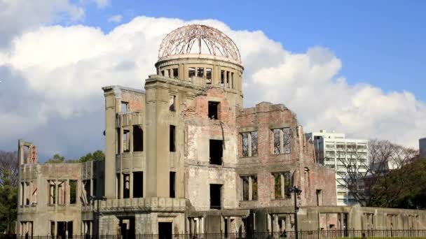 Hiroshima Dome Bomb Byggnad Japan — Stockvideo