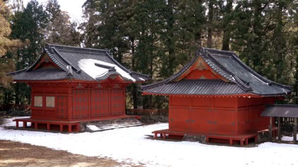 Pueblo Japonés Casas Tradicionales — Vídeos de Stock
