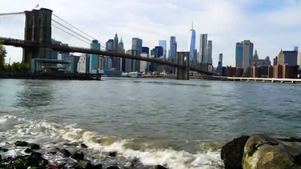 ブルックリンからニューヨーク市街地 — ストック動画