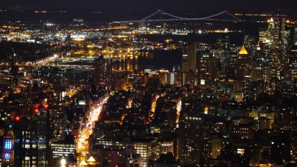 New York Város Fényei — Stock videók