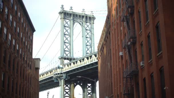New York City Dumbo Bereich Brooklyn — Stockvideo