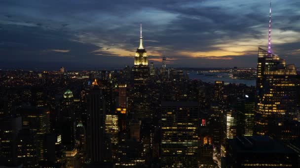 New York Şehrinin Günbatımının Videosu — Stok video