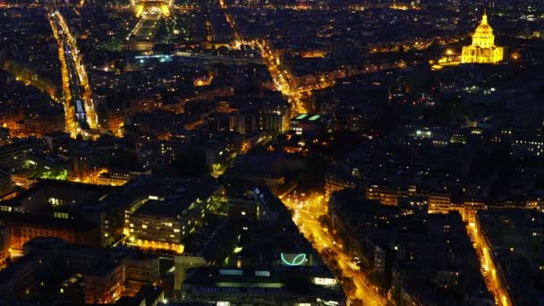 Paris Noite Ruas — Vídeo de Stock