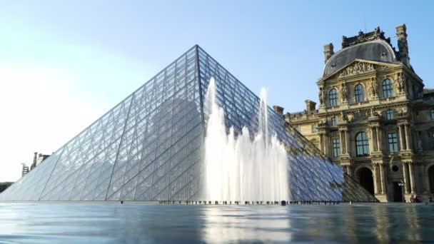 Vídeo Paris Louvre — Vídeo de Stock