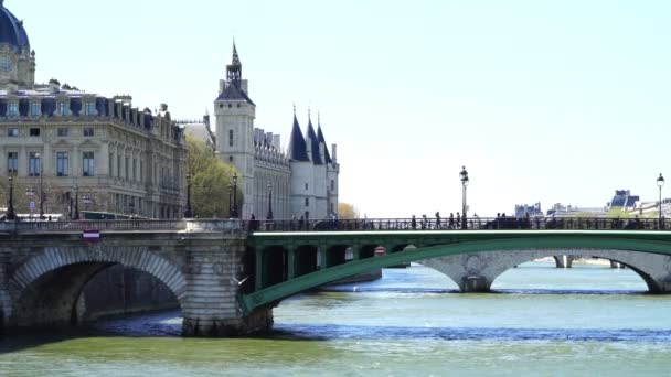 Video Vom Fluss Seine Paris — Stockvideo