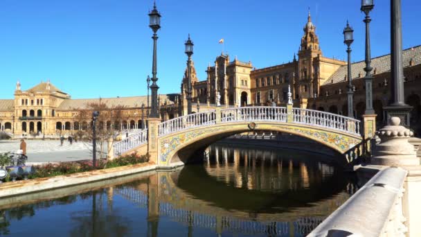 Video Van Seville Plaza Espana — Stockvideo