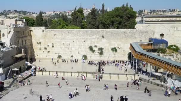 Muro Occidental Jerusalén Israel — Vídeos de Stock