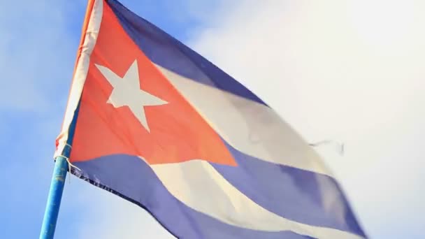 Vídeo Cuba Bandeira — Vídeo de Stock