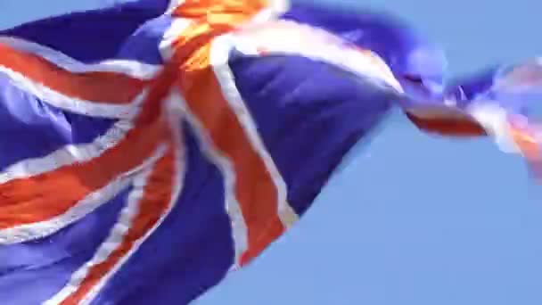 Grande Bandiera Britannica Del Regno Unito — Video Stock