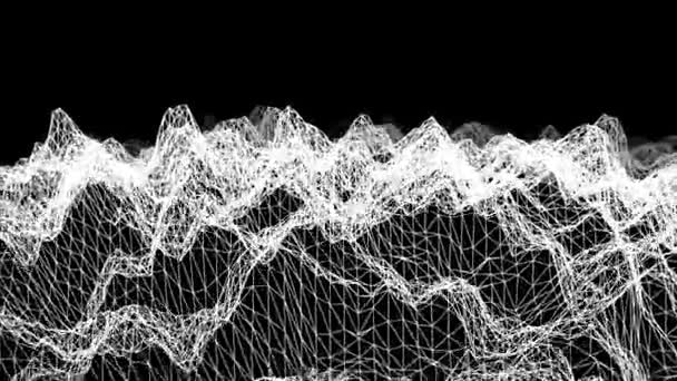 Weiße Und Schwarze Elektrische Berge — Stockvideo