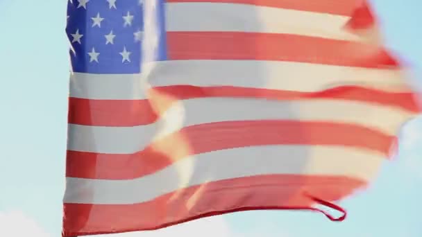 Video Van Usa Oude Vlag — Stockvideo