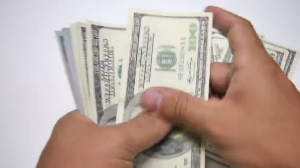 Billetes Dollares Viejo Nuevo — Vídeos de Stock