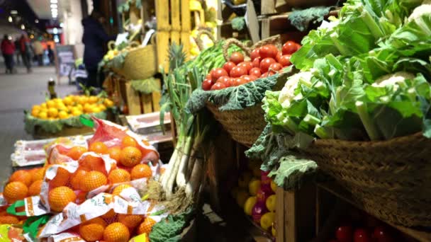 Экологические Овощи — стоковое видео