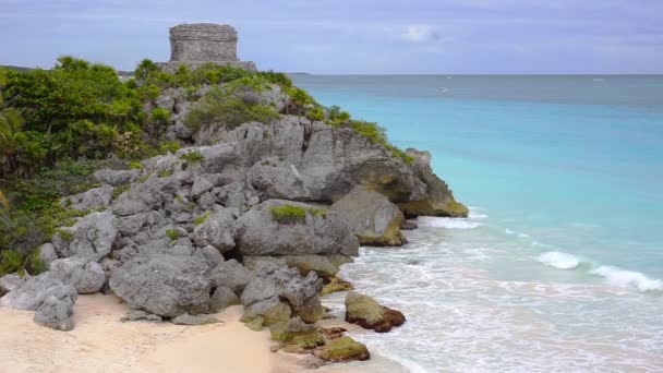 Ruiny Meksykańskiego Tulum Mayan — Wideo stockowe