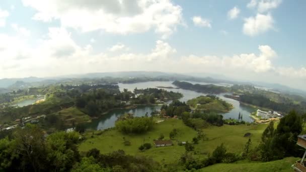 Colômbia Guatape Paisagem Lagos — Vídeo de Stock