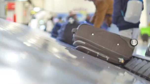 Airport Baggage Belt Fast — Stock Video
