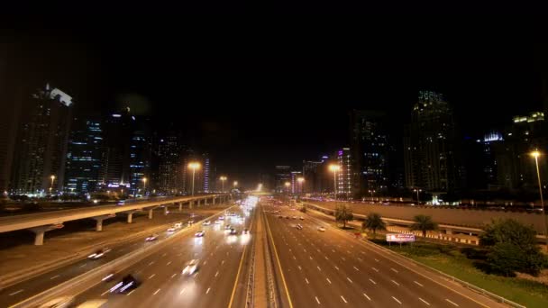 Dubai Highway Sheikh Zayed — Stock Video
