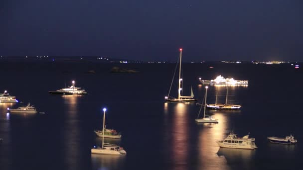 Barcos Mar Costeiro — Vídeo de Stock