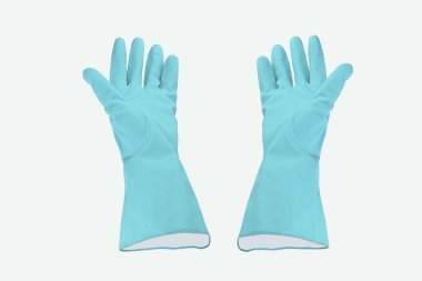 Tıbbi kullanım için plastik eldivenler beyaz arkaplan