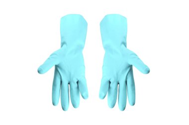 Tıbbi kullanım için plastik eldivenler beyaz arkaplan