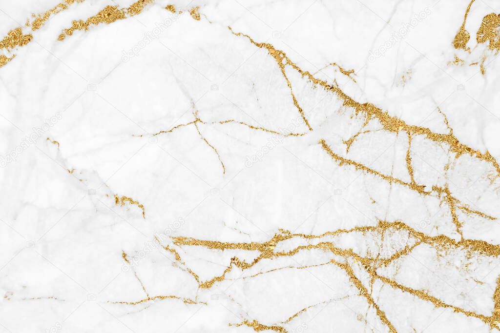 White gold marble texture pattern background with high resolution design for cover book or brochure, poster, wallpaper background or realistic business