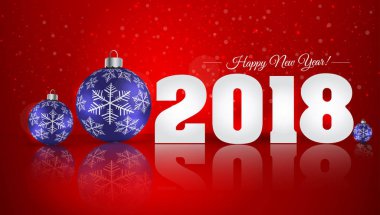 Kar ve kar taneleri ile kış arka plan üzerinde Noel topu. H