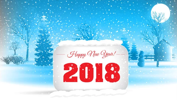 Felice anno nuovo 2018. — Vettoriale Stock