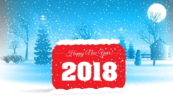Felice anno nuovo 2018. — Vettoriale Stock