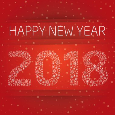 Kar tanesi ile yeni yıl Happy 2016