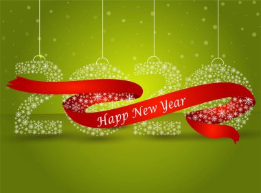 Mutlu yıllar 2020, bürokrasiye sarılmış pullarla yapılan numara. Vektör 10