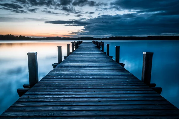 Alba sul lago in Baviera Germania — Foto Stock