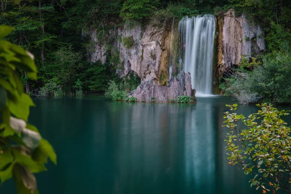 Cachoeiras Dos Lagos Plitvice Croácia — Fotografia de Stock