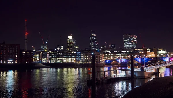 City London Bei Nacht — Stockfoto