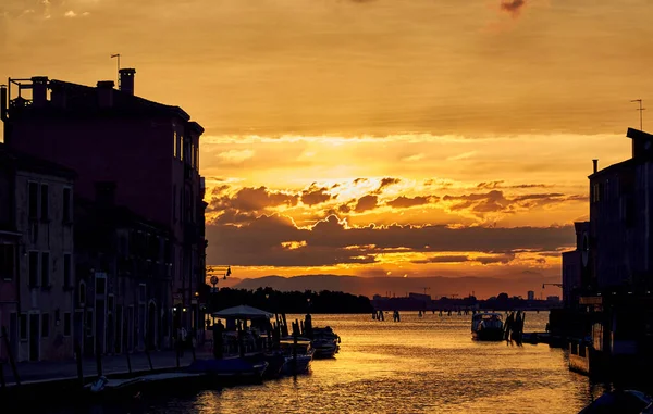 Venice Sunset Lagoon — Stock Photo, Image