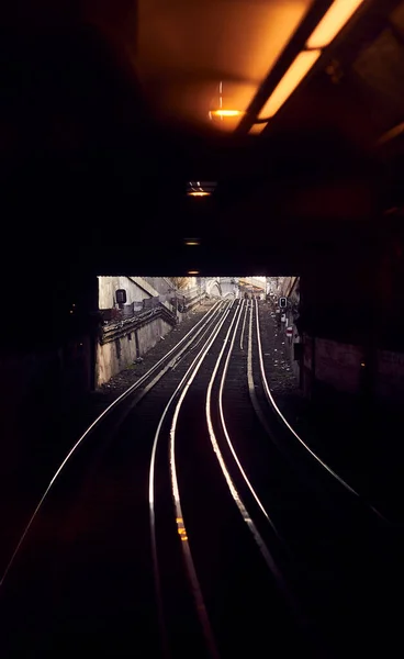 Bahnstrecke Vor Dem Bahnhof Paris — Stockfoto