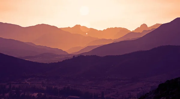 warm landscape of a valley