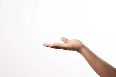 El adamı görünmez nesneler gösteriyor