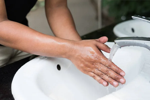 Handen Wassen Met Zeep — Stockfoto