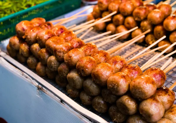 Thailandia Street Food Salsiccia Maiale Riso Sai Krok Isan — Foto Stock
