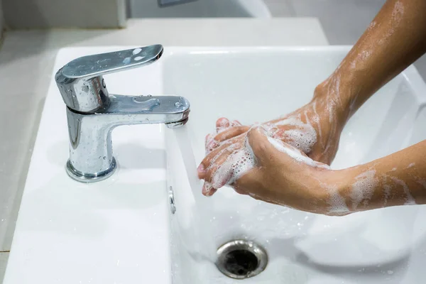 Cleaning Hands Washing Hands Soap — Stock Photo, Image