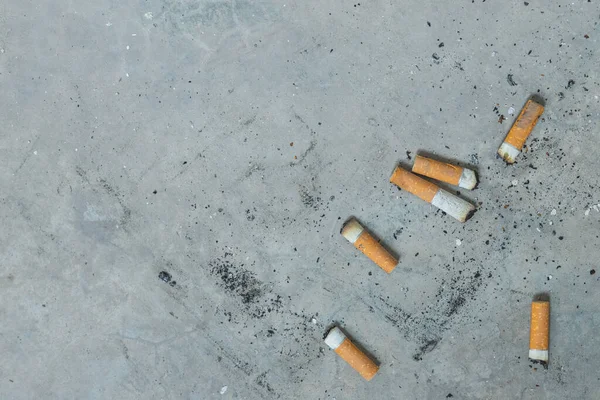 Cigarette Butts Blank Space — Stock Photo, Image