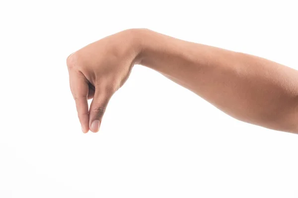 Hand Man Showing Invisible Items — Stock Photo, Image