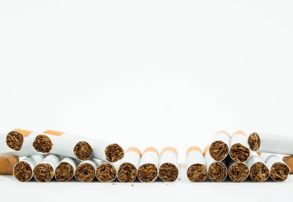 Stack Cigarette Blank Space Text — Stock Photo, Image