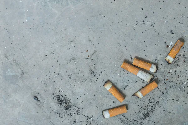 Cigarette Butts Blank Space — Stock Photo, Image