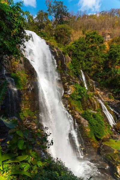 Wachirathan Vízesés Doi Inthanon Nemzeti Park Chiang Mai Thaiföld — Stock Fotó