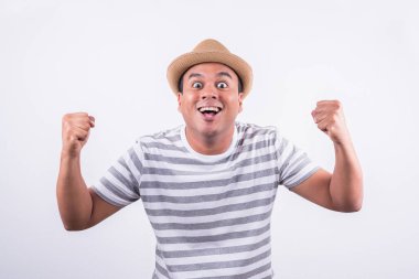 Mutlu Asyalı genç bir adamın portresi