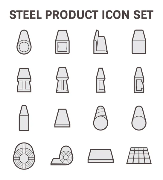 Icono del producto acero — Vector de stock