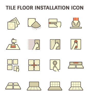 Tile floor icon vector